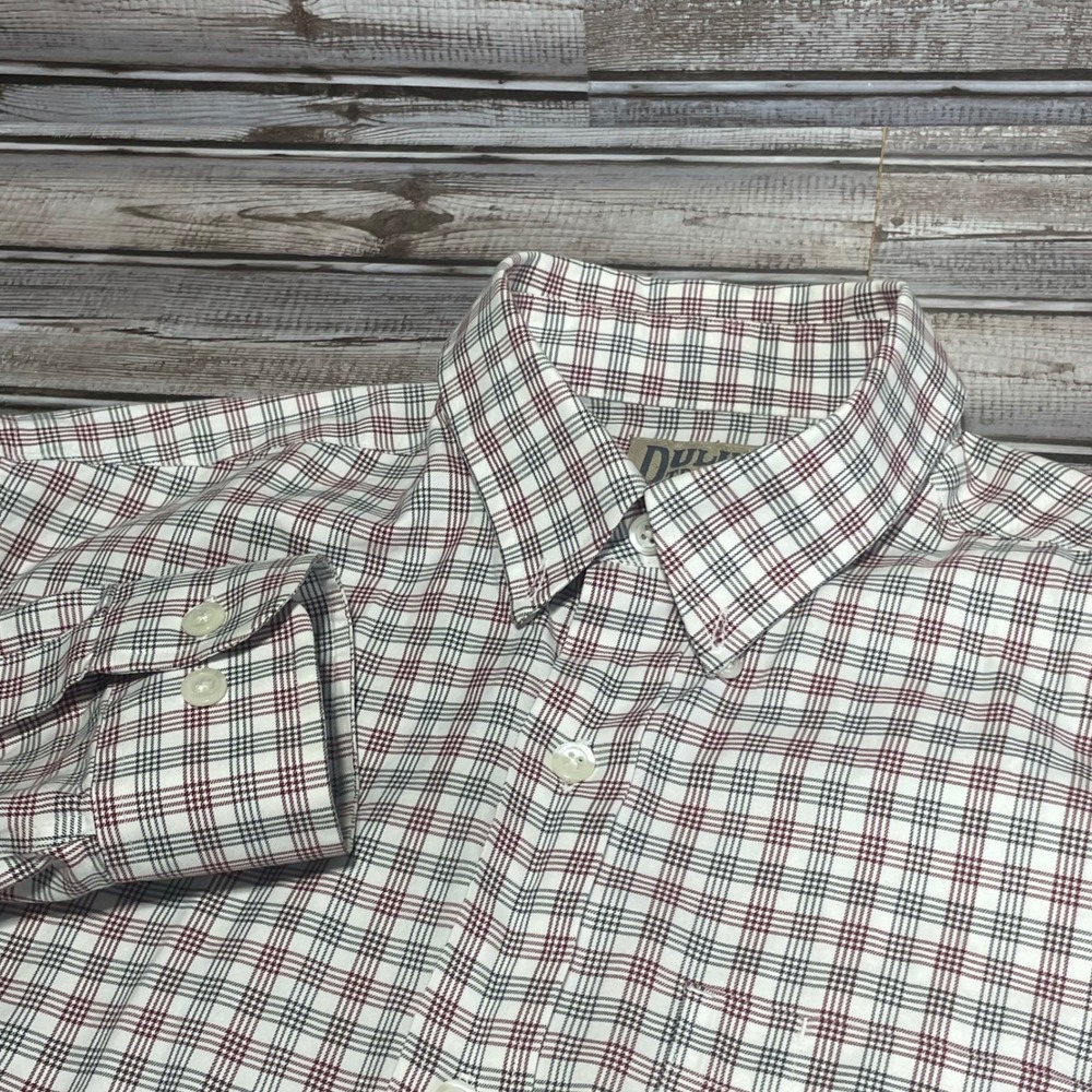 Duluth Trading Men's Dress Shirt Plaid Button Down  Long Sleeve‎ Size Medium